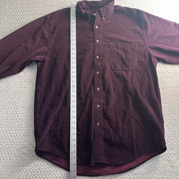 Eddie Bauer‎ Men’s Plaid Corduroy Button-Down Long Sleeve Shirt Large - Picture 4 of 11